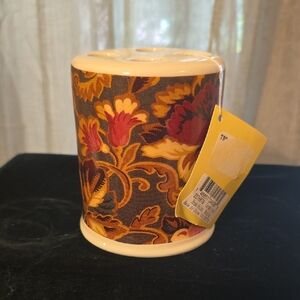 New Cypress Home Cream Brown Rust Autumn Earthtones Floral Toothbrush‎ Holder